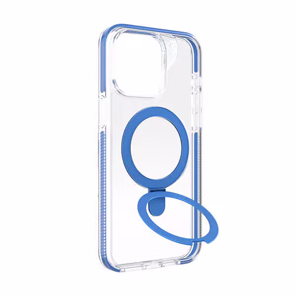 Ốp lưng iPhone 15 Pro Max ZAGG Santa Cruz Kick Stand trong xanh - ảnh 1