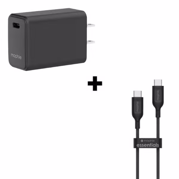 Bộ Combo cáp sạc Mophie Essential 30W Type-C to Type-C màu đen - ảnh 1