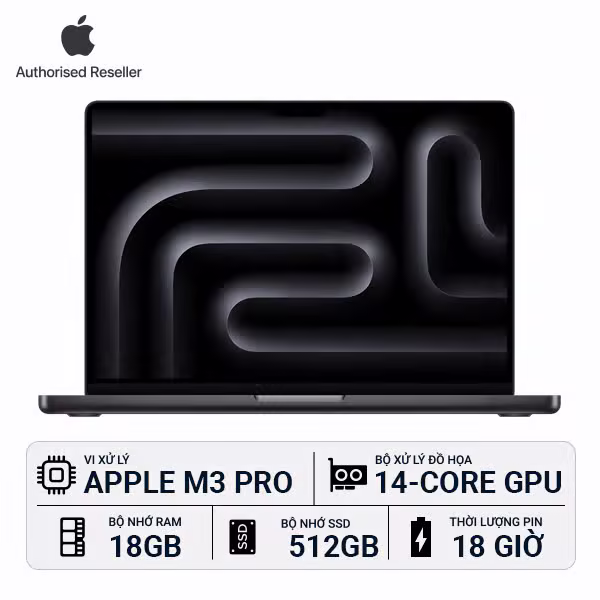 MacBook Pro M3 Pro 14 inch 18GB/512GB Chính Hãng - ảnh 1