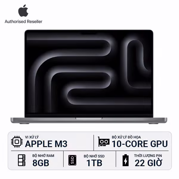 MacBook Pro M3 14 inch 8GB/1TB Chính Hãng - ảnh 1
