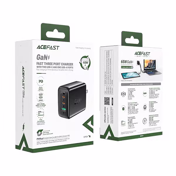 Củ sạc ACEFAST PD65W GaN (2*USB-C+USB-A) (US) A43 - ảnh 4
