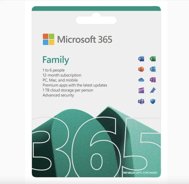 Phần mềm Microsoft 365 FAMILY AI Copilot (Tối đa 6 người) | 12 tháng | 1 TB OneDrive / 5 thiết bị / người