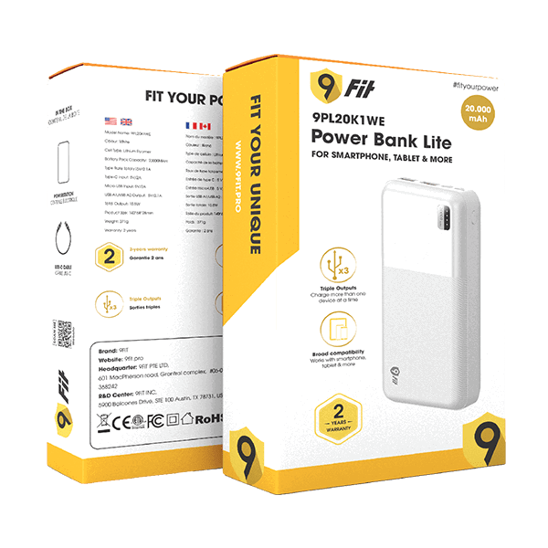 Pin sạc dự phòng 9Fit Lite 20.000mAh