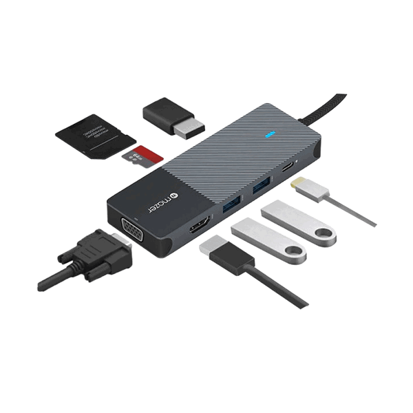 Cổng chuyển đổi Mazer Multimedia Pro 8in1 USB-C