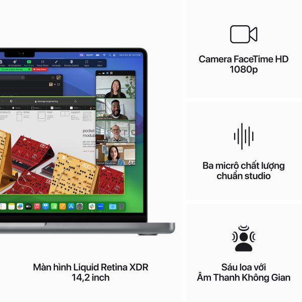 MacBook Pro M3 14 inch 16GB/512GB Chính Hãng
