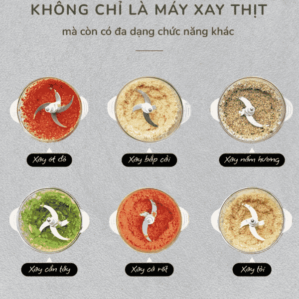 Máy xay thực phẩm đa năng 2L Bear QSJ-C03A1