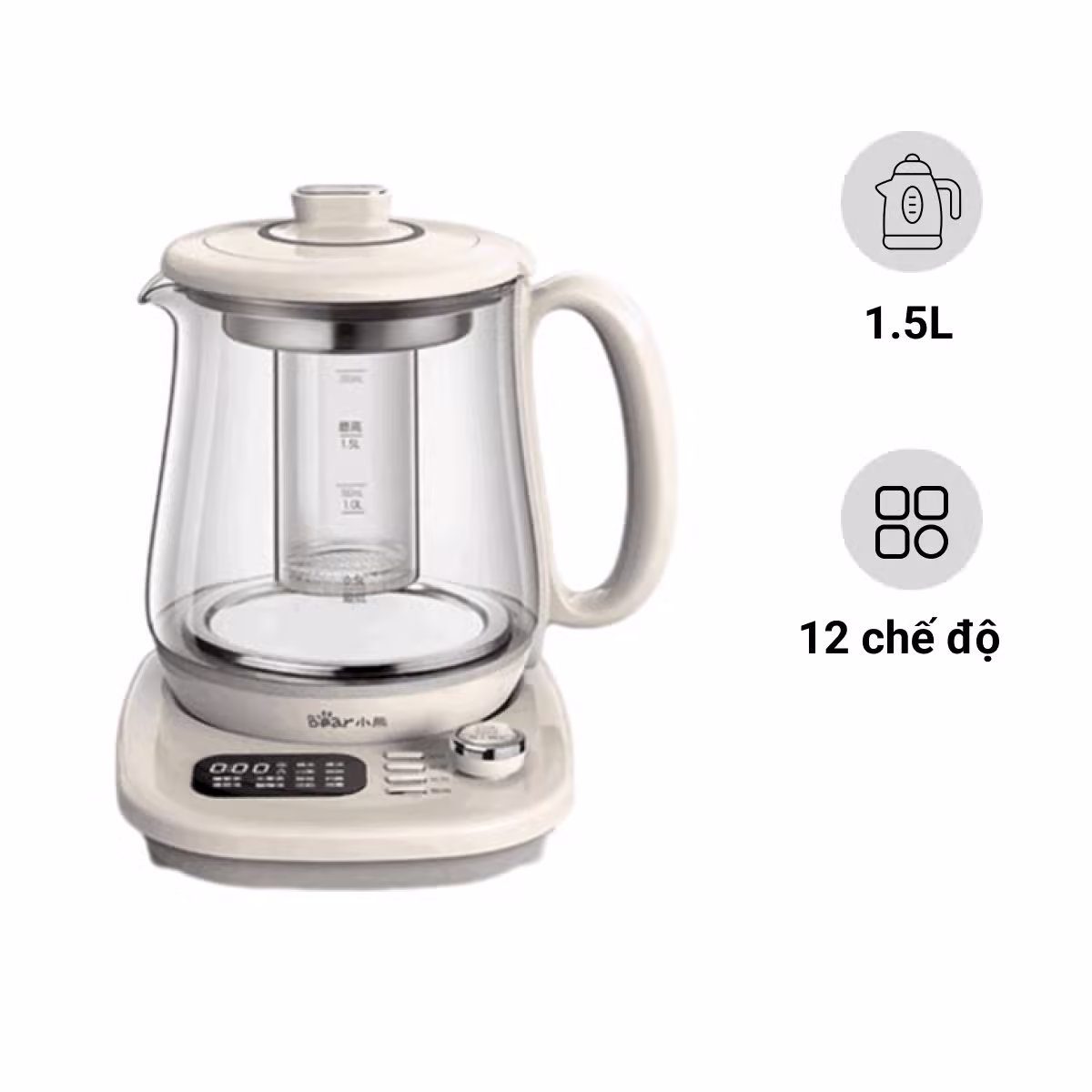 Ấm pha trà đa năng 1.5L Bear YSH-C15Q5 - ảnh 1