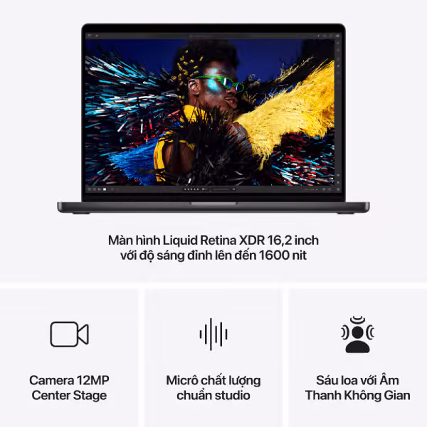 MacBook Pro 2024 16-inch M4 Max 14‑Core CPU | 32‑Core GPU 36GB/1TB Chính Hãng - ảnh 6