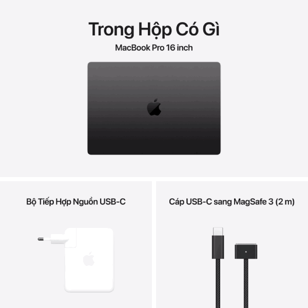 MacBook Pro 2024 16-inch M4 Pro 14‑Core CPU | 20‑Core GPU 48GB/512GB Chính Hãng