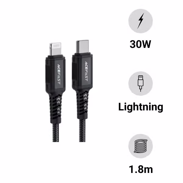 Cáp sạc Acefast Type-C to Lightning 1.8m C4-01 - ảnh 1