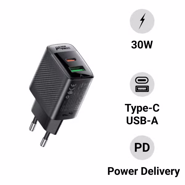 Củ sạc Acefast PD30W (USB-C + USB-A) A98