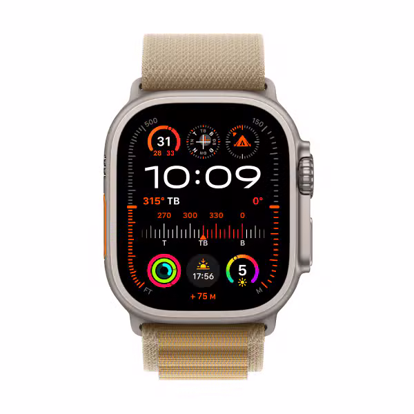 Apple Watch Ultra 2 (2024) 49mm (LTE) Viền Titan - Dây Alpine size M - ảnh 2