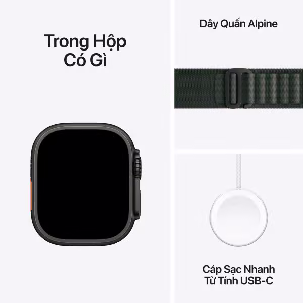 Apple Watch Ultra 2 (2024) 49mm (LTE) Viền Titan - Dây Alpine size S - ảnh 9
