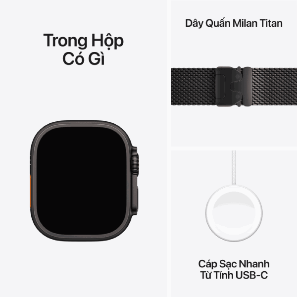 Apple Watch Ultra 2 (2024) 49mm (LTE) Viền Titan - Dây Milanese S
