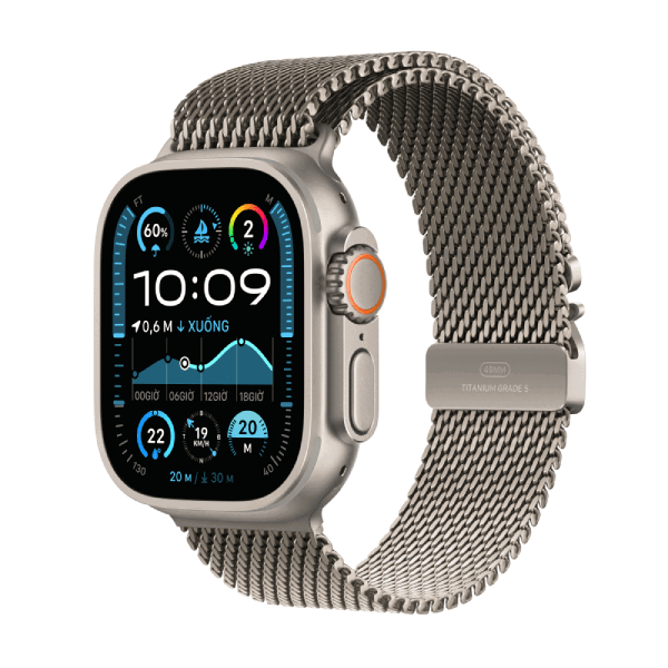 Apple Watch Ultra 2 (2024) 49mm (LTE) Viền Titan - Dây Milanese S