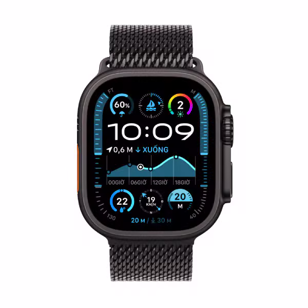Apple Watch Ultra 2 (2024) 49mm (LTE) Viền Titan - Dây Milanese L - ảnh 2