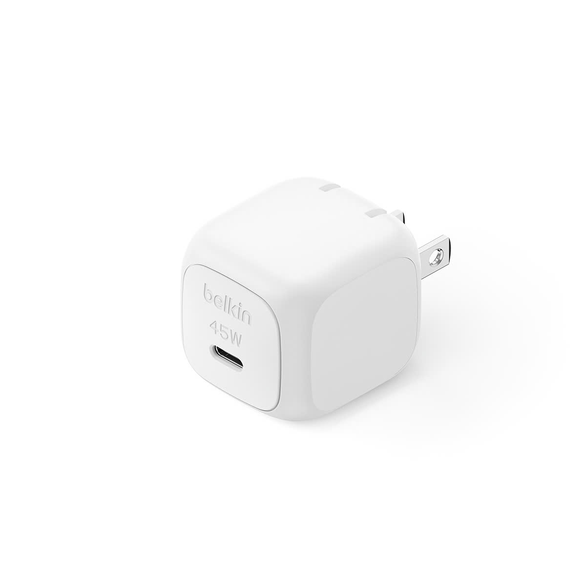 Adapter sạc nhanh 45W, 1 cổng USB-C, PD 3.0 PPS GaN, màu trắng