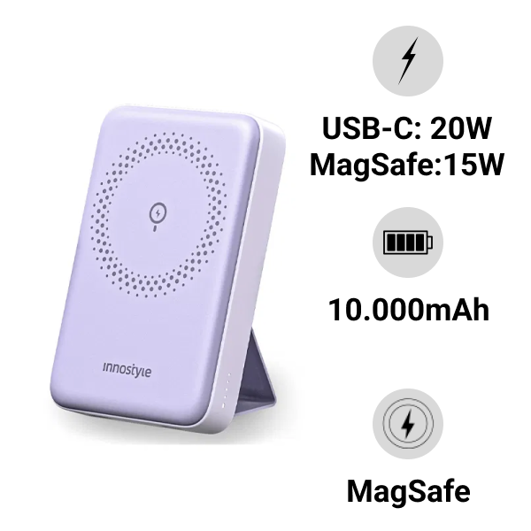 Pin sạc dự phòng Innostyle PowerMag 15W 2in1 Stand 10.000mAh PD 20W