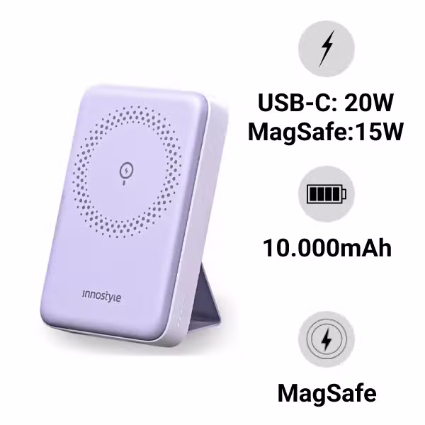 Pin sạc dự phòng Innostyle PowerMag 15W 2in1 Stand 10.000mAh PD 20W - ảnh 1
