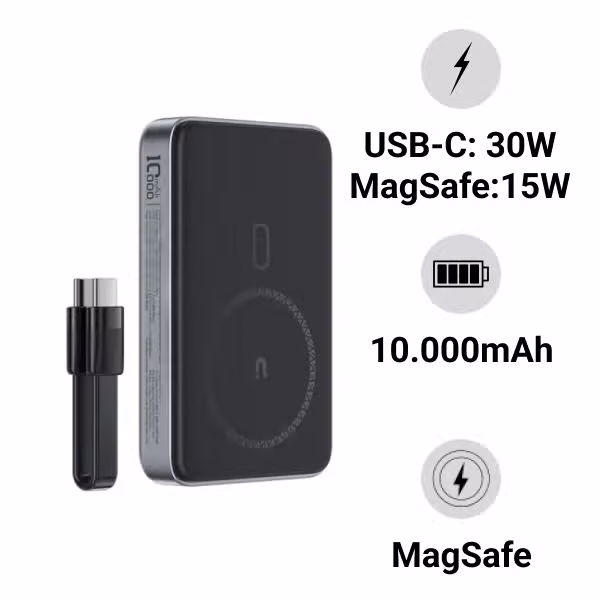 Pin sạc dự phòng Acefast M10 10.000mAh PD30W MagSafe (kèm cáp) - ảnh 1