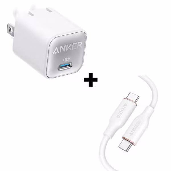 Bộ Combo cáp sạc Anker 30W USB-C to USB-C A2147 0.9m màu trắng - ảnh 1