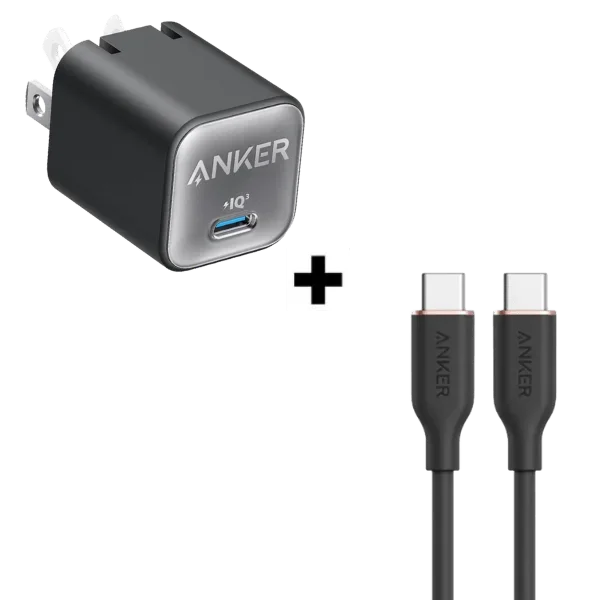 Bộ Combo cáp sạc Anker 30W USB-C to USB-C A2147 1.8m màu đen