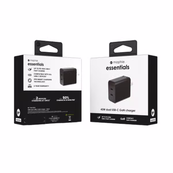Củ sạc Mophie Essentials PD 45W 2C - ảnh 6