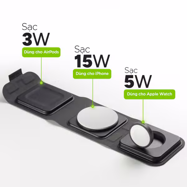 Đế sạc Mophie 3in1 Travel - ảnh 3