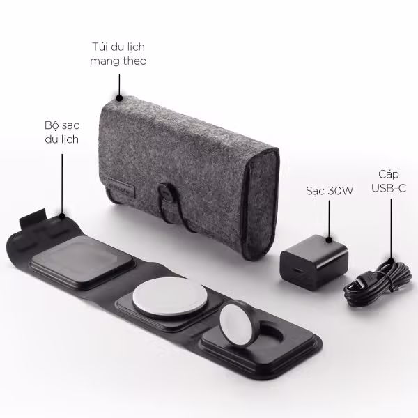 Đế sạc Mophie 3in1 Travel - ảnh 4