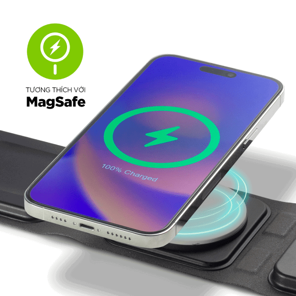 Đế sạc Mophie 3in1 Travel