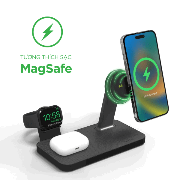 Đế sạc Mophie Snap+ 3in1 Stand