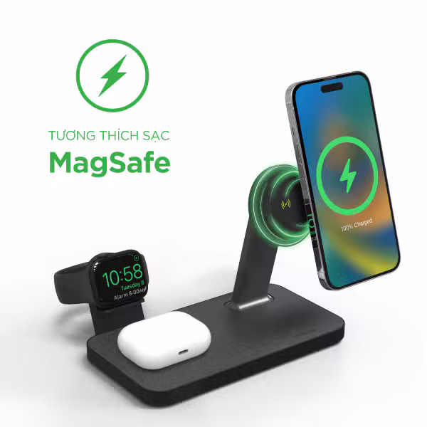 Đế sạc Mophie Snap+ 3in1 Stand - ảnh 6