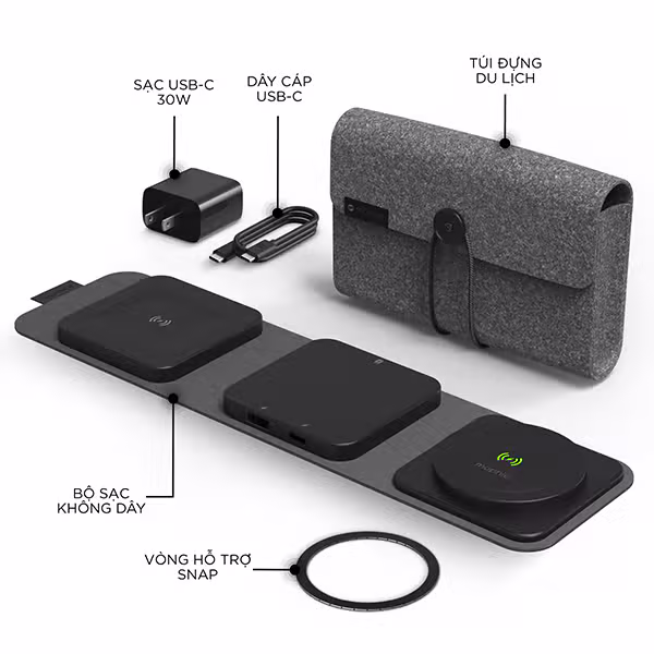 Đế sạc Mophie Snap+ Multi-Device Travel - ảnh 5