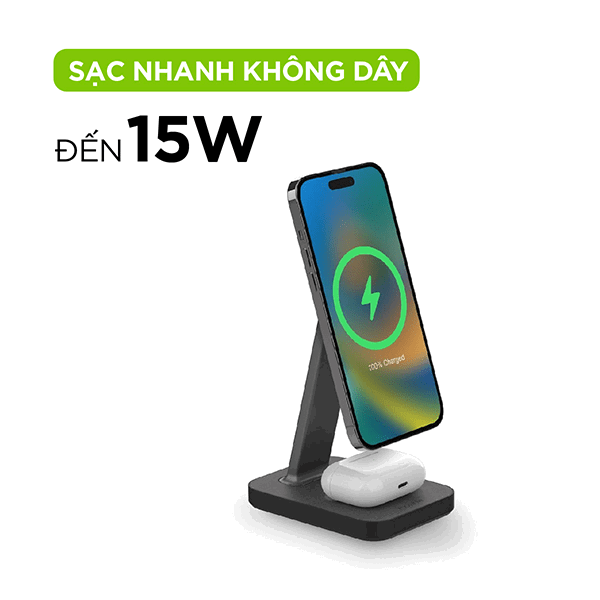Đế sạc Mophie Snap+ Stand & Pad