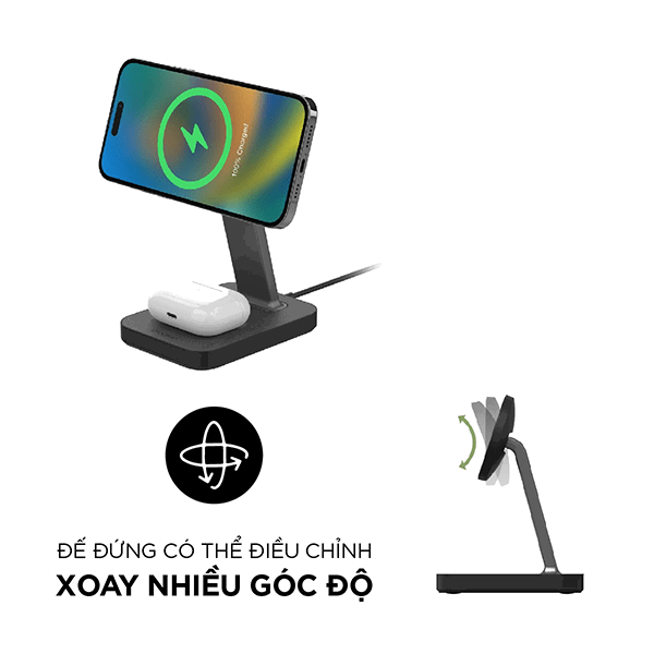 Đế sạc Mophie Snap+ Stand & Pad