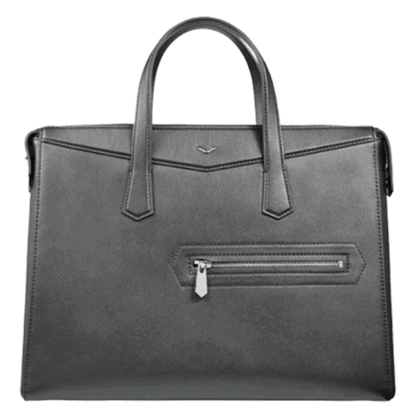 Black Briefcase Leather Bag for Men