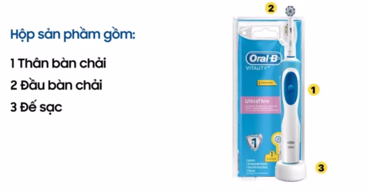 Bàn chải điện Oral-B Vitality Ultrathin D12.513 Chính Hãng - ảnh 4