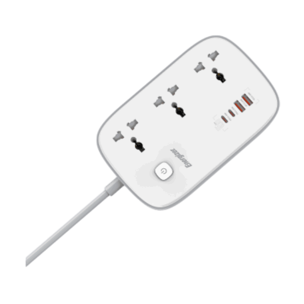 Ổ điện đa năng Energizer 3AC kèm 2USB-A / 2 USB-C sạc nhanh PD 65W EPB3250W00EUWE