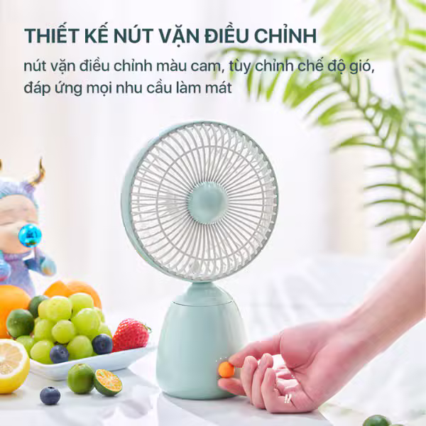 Quạt để bàn sạc tích điện kèm đèn ngủ Lofans FS1 Chính Hãng - ảnh 2