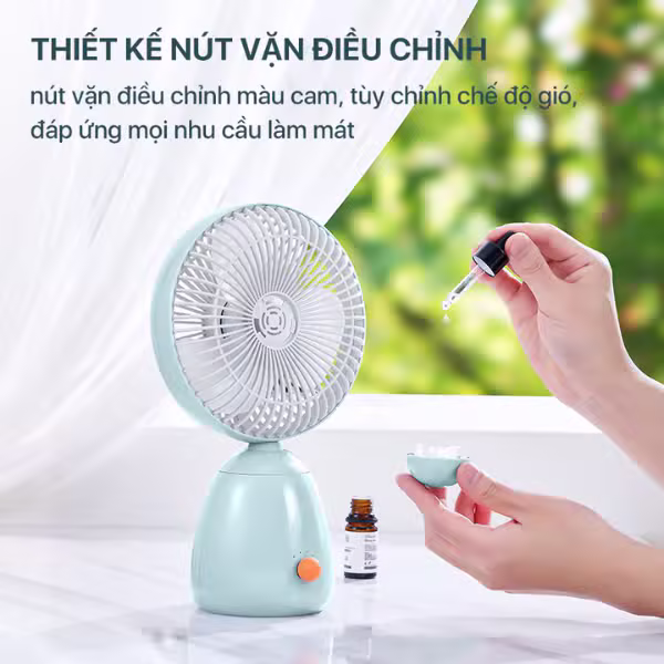 Quạt để bàn sạc tích điện kèm đèn ngủ Lofans FS1 Chính Hãng - ảnh 5