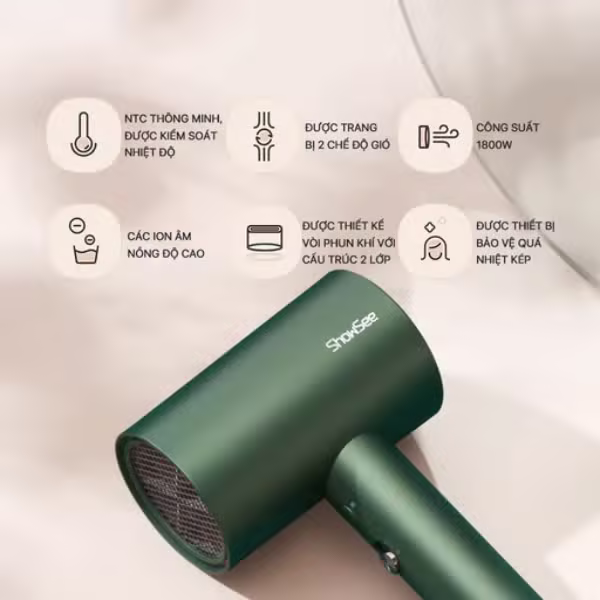 Máy sấy tóc bổ sung ion âm Showsee A5 Chính Hãng - ảnh 4