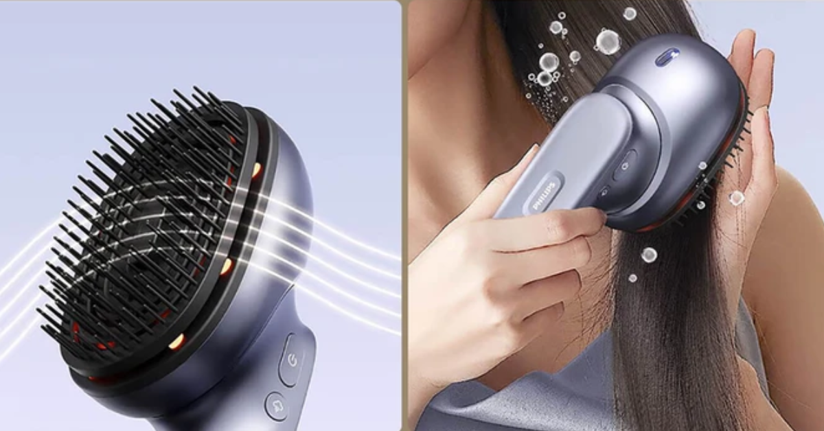 Lược điện massage da đầu Philips PPM1511 Chính Hãng