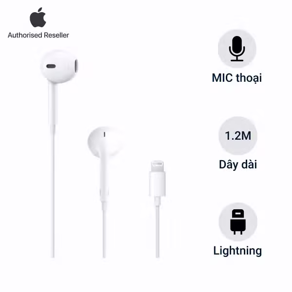 Tai nghe Apple Earpods with Lightning Connector (MWTY3) Chính Hãng - ảnh 1