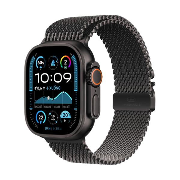 Apple Watch Ultra 2 49mm (LTE) Viền Titan - Dây quấn Milan Titan