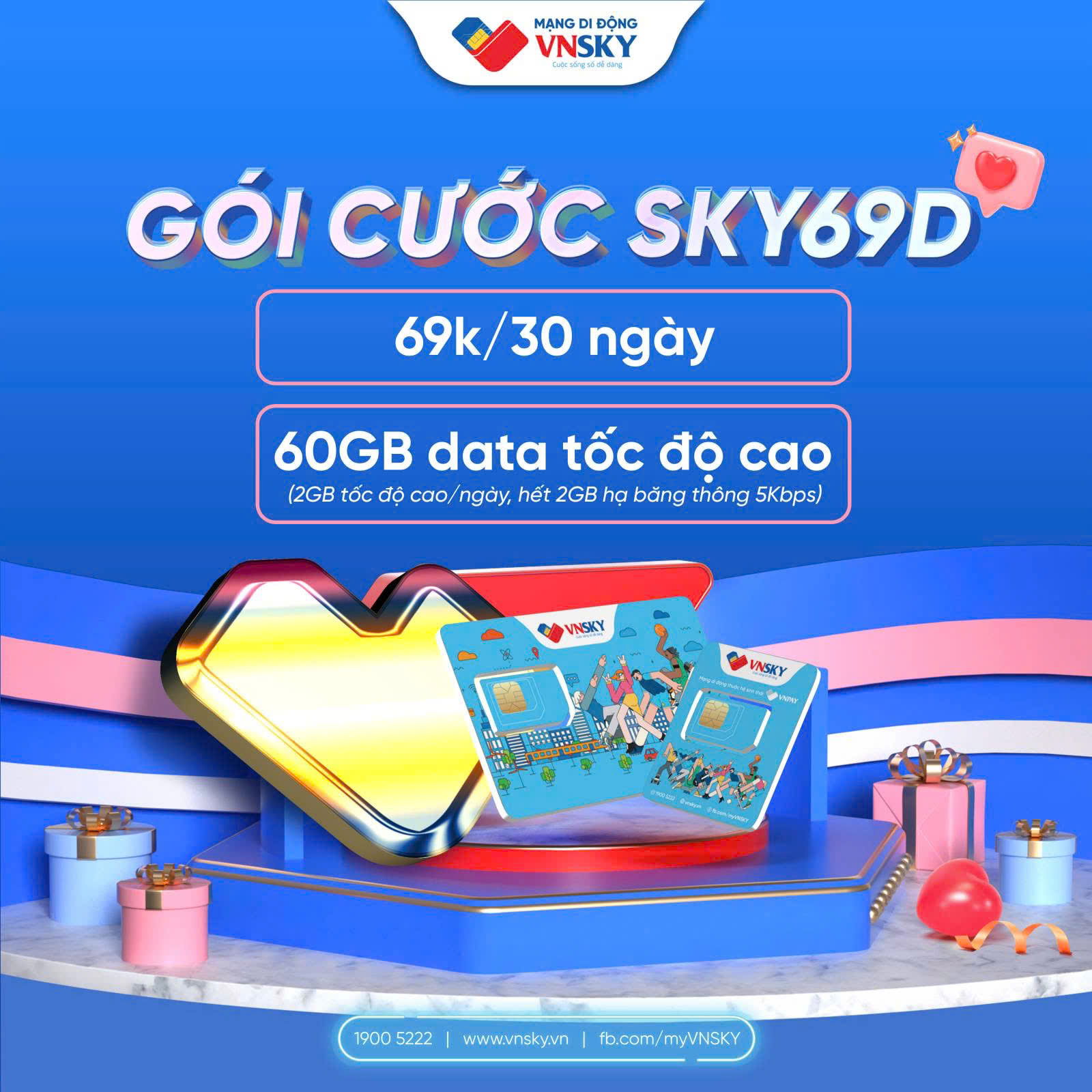 Sim Data 4G VNSKY