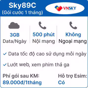 Sim VNSKY Data 5G 5G89C - ảnh 2