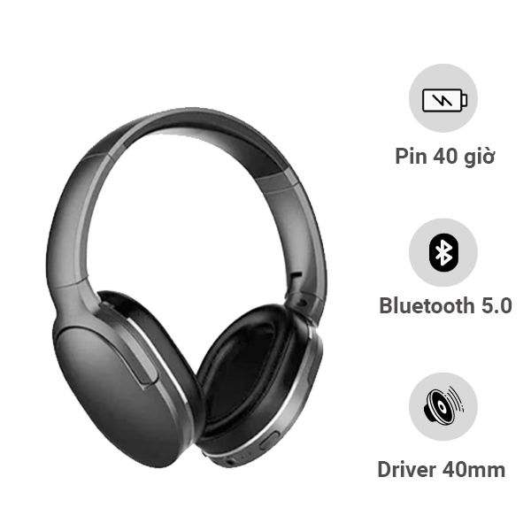 Tai nghe Bluetooth chụp tai Baseus Encok D02 Pro