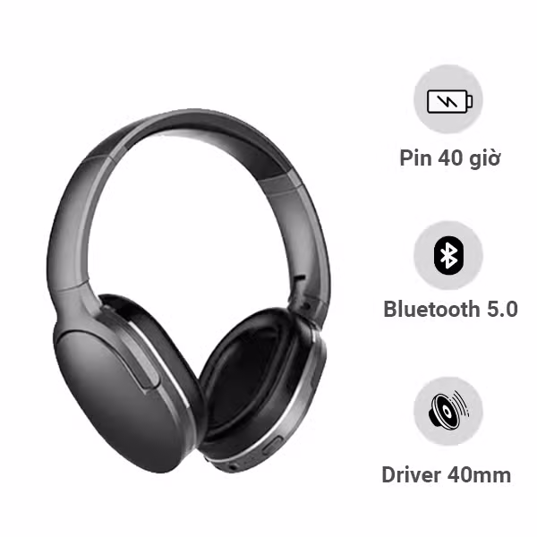 Tai nghe Bluetooth chụp tai Baseus Encok D02 Pro - ảnh 1