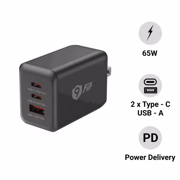Củ sạc 9Fit PD 65W 1A2C GaN - ảnh 1
