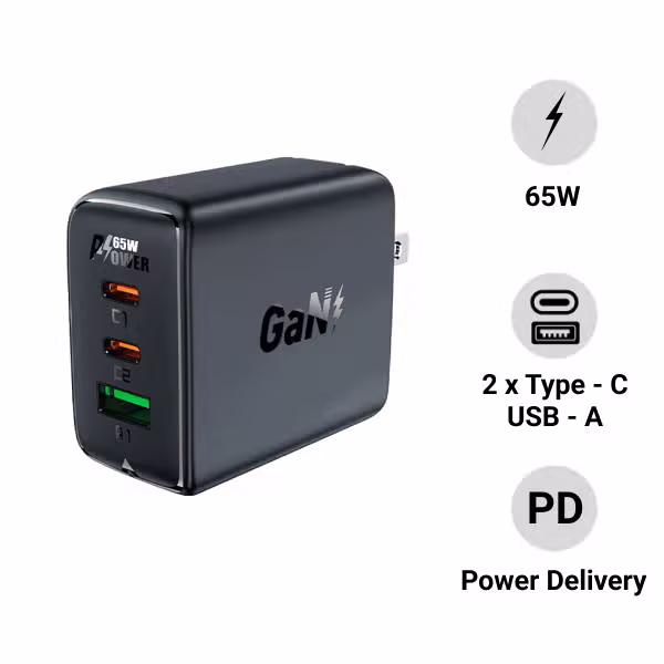 Củ sạc ACEFAST PD65W GaN (2*USB-C+USB-A) (US) A43